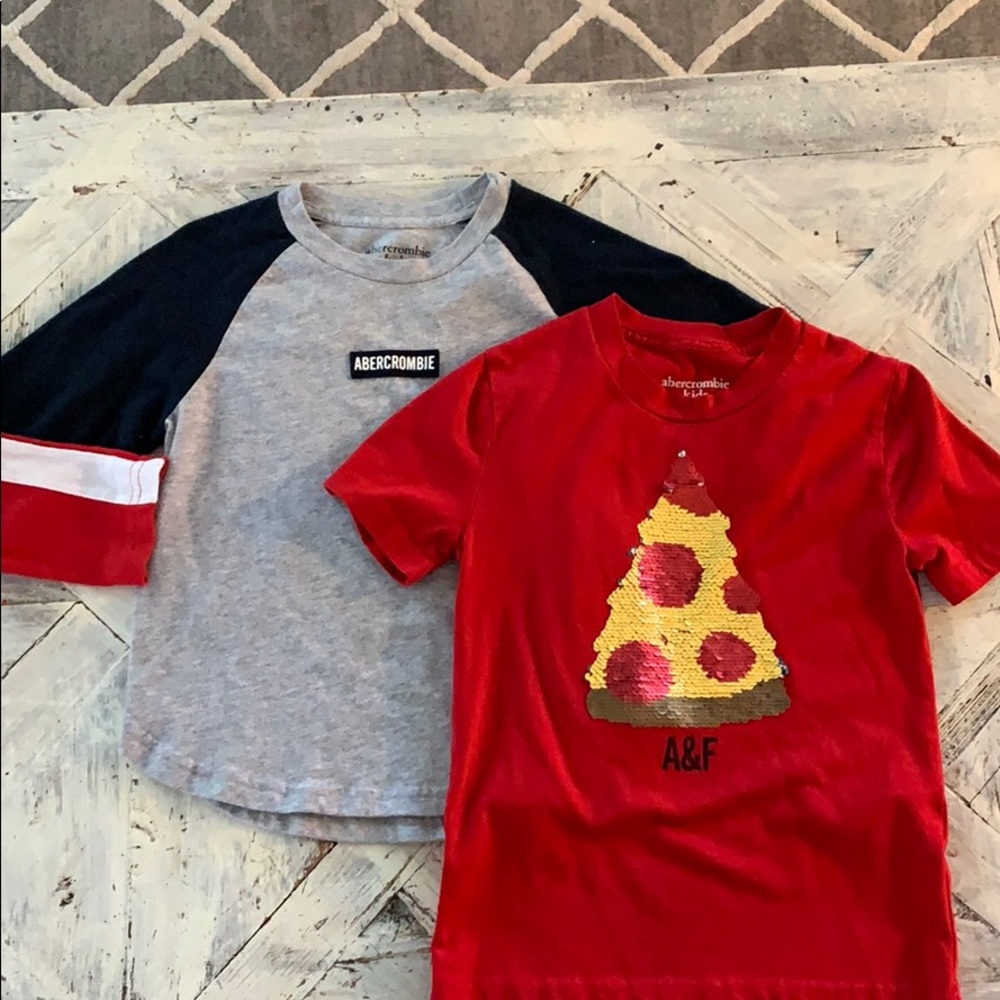 2 Abercrombie Kids graphic t’s size 5/6